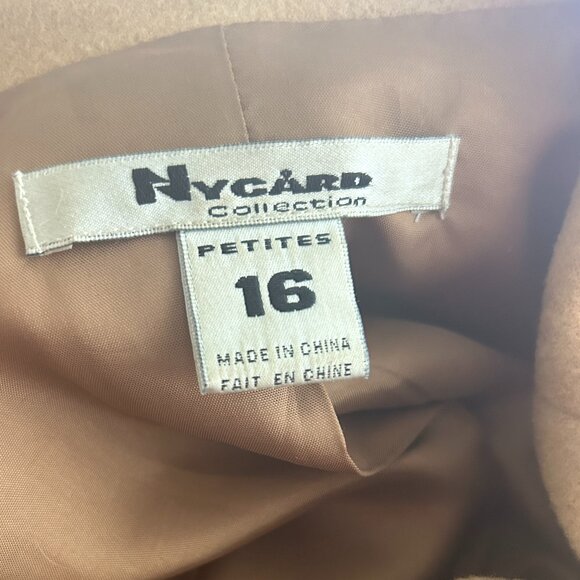 Vintage Nygard Camel Wool Cashmere Blazer Women's 16P Lined Classic Career Coat - Picture 3 of 6